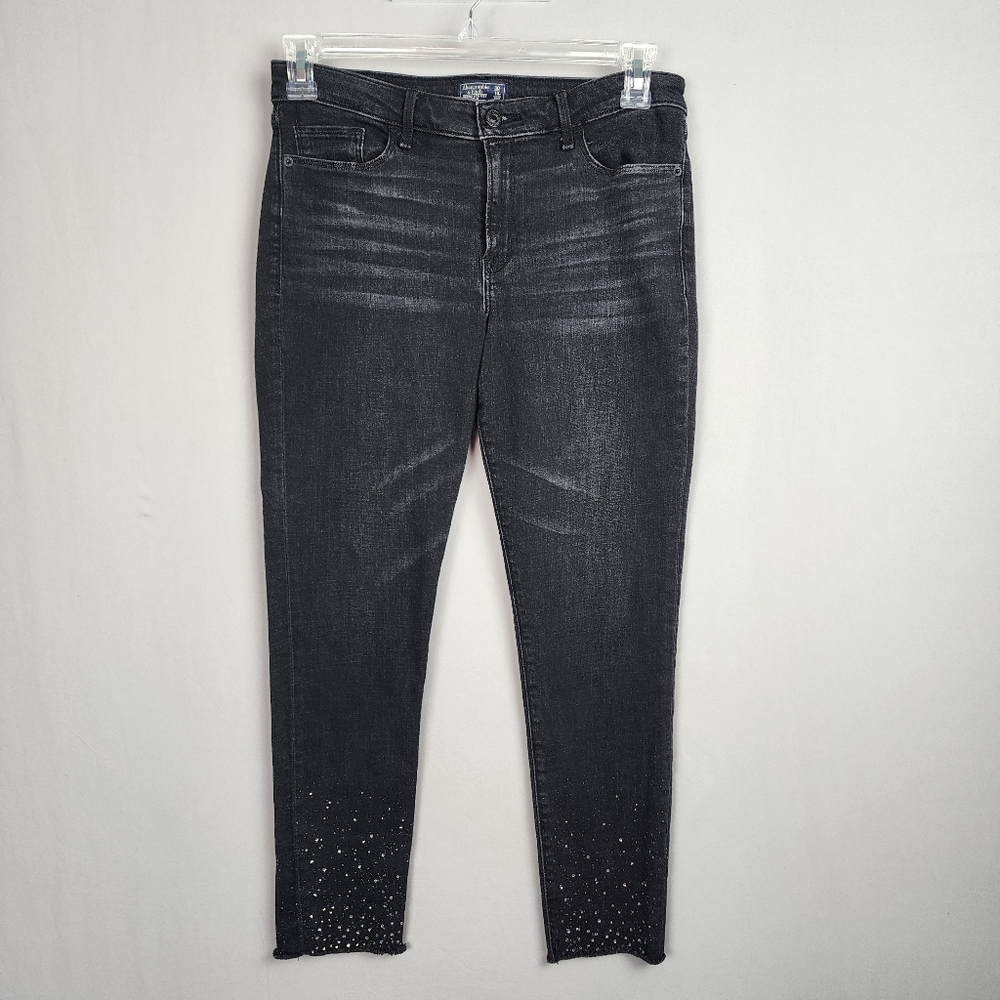 Ambercrombie & Fitch Jeans Black Harper Low Rise Ankle 30 / 10R